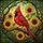Red Cardinal Sunflowers Perched Branch - Garden Decor Gift for Bird Lovers Spare Tire Cover - 6