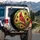 Red Cardinal Sunflowers Perched Branch - Garden Decor Gift for Bird Lovers Spare Tire Cover - 3