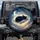 Deep Black Kitten Sleeping Clouds Golden Stars Crescent Moon - Cat Lover Gift Spare Tire Cover - 1