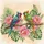 Teal Pink Green Birds Branch Peony Tropical Foliage - Wildlife Lover Gift Spare Tire Cover - 6