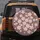 Boho Flowing Pink Flower Garden White Centers Golden Leaves - Home Decor Gift for Garden Lover Spare Tire Cover - 5