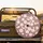 Boho Flowing Pink Flower Garden White Centers Golden Leaves - Home Decor Gift for Garden Lover Spare Tire Cover - 2