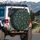 Iridescent Peacock Eye Spots Plumes Tapestry - Wildlife Lover Gift for Bird Lovers Spare Tire Cover - 3