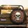Realistic Skull Orange Red Flower Wreath Deep Shadows - Outdoor Decor Gift Spare Tire Cover - 2
