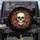 Realistic Skull Orange Red Flower Wreath Deep Shadows - Outdoor Decor Gift Spare Tire Cover - 1