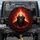 Grim Skull Radiant Cross Flames - Gothic Decor Gift for Fantasy Lover Spare Tire Cover - 1