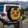 Highland Cow Calf Sunflowers Butterflies - Farmhouse Home Decor Gift for Cow Lover Spare Tire Cover - 3