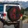Crimson Black Split Skull - Gothic Decor Gift for Skull Lover Spare Tire Cover - 3