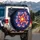 Multi-petal Flower Coral Purple Luminous Spheres - Outdoor Decor Gift Spare Tire Cover - 3