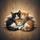 Three Sleeping Kittens Rustic Wood - Cat Lover Gift Spare Tire Cover - 6