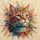 Multi-colored Cat Emerald Eyes Textured Fur Whiskers - Home Decor Gift for Cat Lover Spare Tire Cover - 6