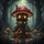 Glowing Steampunk Mushroom Clock Tower Fantasy Forest - Fantasy Lover Gift Spare Tire Cover - 6