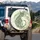 Cat Silhouettes Botanical Swirls - Home Decor Gift for Cat Lover Spare Tire Cover - 3
