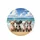 Five Chihuahua Puppies Golden Sand Turquoise Ocean Beach Scene - Dog Lover Gift Spare Tire Cover - 4