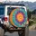 Flowing Fractal Tie-Dye Swirl Explosions Fabric - Boho Lifestyle Travel Decor Gift Spare Tire Cover - 3