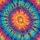 Flowing Fractal Tie-Dye Swirl Explosions Fabric - Boho Lifestyle Travel Decor Gift Spare Tire Cover - 6