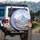 Mountain Peak Wildflower Landscape - Road Trip Decor Gift Spare Tire Cover - 3