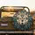 Wolf Head Golden Filigree Feathers - Wildlife Lover Gift for Wolf Lovers Spare Tire Cover - 2