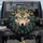 Wolf Head Golden Filigree Feathers - Wildlife Lover Gift for Wolf Lovers Spare Tire Cover - 1