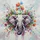 Majestic Elephant Head Flower Blossoms - Wildlife Lover Home Decor Gift Spare Tire Cover - 6