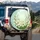 White Daisies Blooms Meadow Green Leaves - Home Decor Gift for Garden Lover Spare Tire Cover - 3