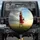 Woman Painter Divided Sky Grass Field - Home Decor Gift Spare Tire Cover - 1