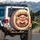 Smiling Grandparent Hamsters Plaid Beret Glasses - Outdoor Lifestyle Gift Spare Tire Cover - 3