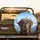 Friendly Chocolate Labrador Portrait Majestic Mountain Vista - Dog Lover Gift Spare Tire Cover - 2