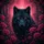 Black Wolf Luminous Eyes Crimson Rose Forest Embers Mist - Wolf Lover Home Decor Gift Spare Tire Cover - 6