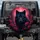 Black Wolf Luminous Eyes Crimson Rose Forest Embers Mist - Wolf Lover Home Decor Gift Spare Tire Cover - 1