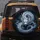White Silver Oriental Dragon Cosmic Mists - Fantasy Decor Gift for Dragon Lover Spare Tire Cover - 5