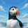 Atlantic Puffin Blue Sky Coastal Clouds - Wildlife Lover Gift for Bird Lovers Spare Tire Cover - 6
