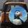 Atlantic Puffin Blue Sky Coastal Clouds - Wildlife Lover Gift for Bird Lovers Spare Tire Cover - 5