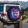 Iridescent Geometric Fox Cosmic Nebula - Wildlife Lover Gift Spare Tire Cover - 3