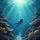 Scuba Diver Coral Reef Ocean Scene - Adventure Lover Gift for Scuba Diver Spare Tire Cover - 6