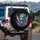 Baby Dragon Pink Eyes Spiky Crest Paint Splatter - Fantasy Lover Gift Spare Tire Cover - 3
