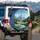 Majestic Snow Mountain River Valley Wildflower Landscape - Nature Lover Gift Spare Tire Cover - 3