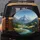 Majestic Snow Mountain River Valley Wildflower Landscape - Nature Lover Gift Spare Tire Cover - 5