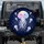 Stylized Friendly Smile Glowing Jellyfish Wavy Tentacles Stars Sparkles - Deep Ocean Lover Gift Spare Tire Cover - 1