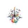 Rainbow Electric Guitar Flying Birds - Car SUV RV Truck Decor Gift for Auto Enthusiasts Spare Tire Cover - 4