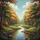 Winding Forest Stream Autumn Trees - Nature Lover Home Decor Gift Spare Tire Cover - 6