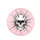 Pastel Pink Black White Aged Skull Bared Teeth Spikes Studs - Vehicle Decor Gift Spare Tire Cover - 5