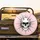 Pastel Pink Black White Aged Skull Bared Teeth Spikes Studs - Vehicle Decor Gift Spare Tire Cover - 3
