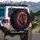 Majestic Flaming Lion Head Intense Gaze Swirling Smoke Fiery Energy - Wildlife Lover Gift Spare Tire Cover - 3