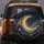 Golden Crescent Moon Dark Clouds Glowing Stars Night Sky - Celestial Decor Gift for Star Lover Spare Tire Cover - 5