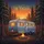 Vintage Travel Trailer Campfire Twilight Sky - Road Trip Camping Gift Spare Tire Cover - 6