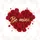 Velvet Red Rose Heart 'Be mine' Gold Text with Rose Petals - Valentine's Day Gift for Her Spare Tire Cover - 6