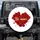 Velvet Red Rose Heart 'Be mine' Gold Text with Rose Petals - Valentine's Day Gift for Her Spare Tire Cover - 1