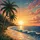 Tropical Beach Sunset Palm Trees Ocean - Travel Essentials Gift for Beach Lover Spare Tire Cover - 6