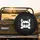 Inquisitive White Cat Face Paws Organic Swirl Shapes Black Background - Cat Lover Gift Spare Tire Cover - 2